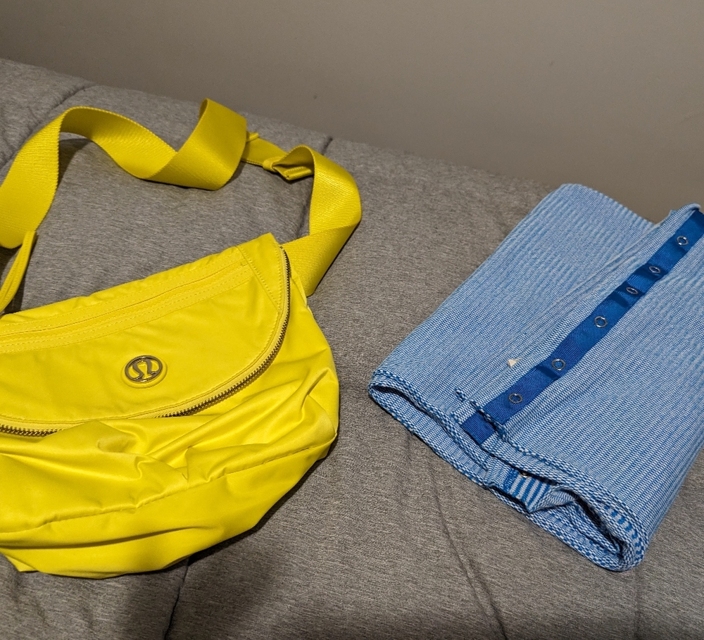 Lululemon purse and vinyasa scarf